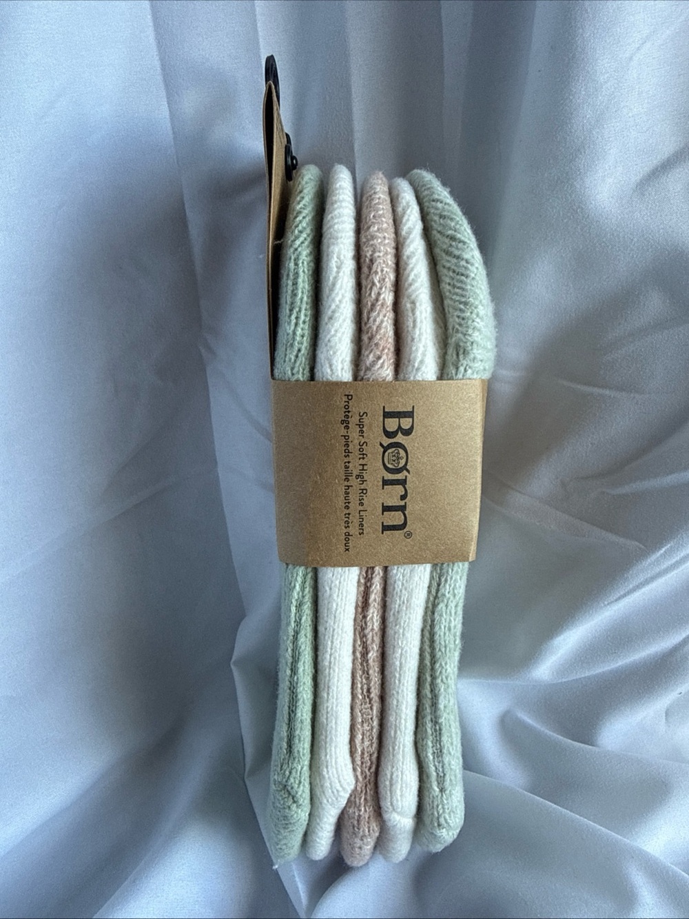 Born Women’s High-Rise Liner Socks — Light Sage, cream , rose  NWT - Picture 3 of 6